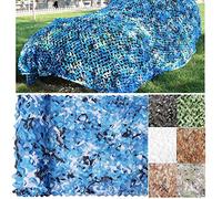 Outdoor Camouflage Net, Military Camo Netting,Heavy Duty Sun Mesh, for Decorations, Hunting, Camping, Shooting, Car Cover,Kid Game,Shooting Hide,Photography Hide,Ocean,4X7m/13.12x22.97ft