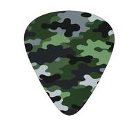 Outdoor-Camouflage-Pattern 12 Pack Guitar Picks With 3 Thicknesses And Storage Box, Abs Plectrums For Electric Bass Guitar Players