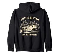 Outdoor Campers Life Is Better In A Fifth Wheel Vintage Zip Hoodie
