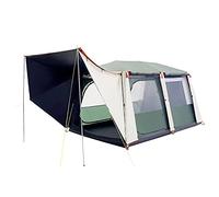 Outdoor camping big tent, two rooms and one living room, multi-person vinyl sunscreen, tents for 8-12 people
