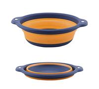 Outdoor Camping Collapsible Basin, Foldable Travel Portable Silicone Folding Washbasin for Hiking Walking, Multi-Functional Round Washing Up Bowl