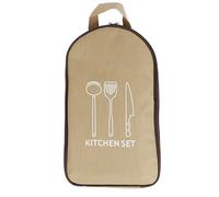 Outdoor Camping Cookware Storage Bag Portable Oxford Kitchen Ware Organizer Travel Tableware Pouch for Camping Hiking Picnic Khaki Green Coffee 13.78 x 8.66 inches (Coffee)
