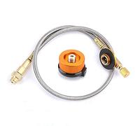 Outdoor Camping Fuel Canister Adaptor Camping/Hiking Stove Butane Gas Adapter Convert Connector (Connector+Extension Tube)