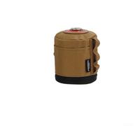 Outdoor Camping Fuel Canister Protective Cover Bag for Flat Gas Cylinder Tank, Anti-Fall Sleeve, Dust and Rust Resistant Camping Accessory (Black (Khaki (L))