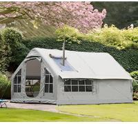Outdoor Camping Inflatable Tent with Pump, Quick Setup Family Air Tent with Window and Door, 4 Season Waterproof Windproof Pop-Up Tent