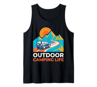 Outdoor Camping Life California Mountain Geometric Road Trip Tank Top