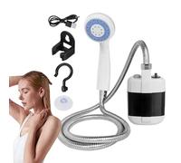Outdoor Camping Shower - Handheld Portable Shower, Rechargeable Showering Equipment | Electric Water Sprayer Device, Lightweight Outdoor Bathing Apparatus System for Hiking Beach Travel Adventure Tri