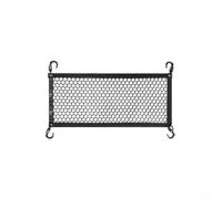 Outdoor Camping Storage Net Nylon Hanging Organizer, with S-Hooks, fit for Car Trunk or Tent Gear, Black(Large Size)