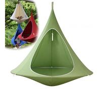 Outdoor Camping Waterproof with Zipper and Anti-mosquitoes Bearing Capacity 100KG for Many People Swing Hammock Hanging Chair green
