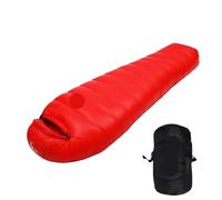 Outdoor Camping White Duck Down Sleeping Bag Ultralight Winter Autumn Adult Sleeping Bag Suitable For Travel Hiking Camping 800G for Outdoors Camping(Red)