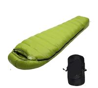 Outdoor Camping White Duck Down Sleeping Bag Ultralight Winter Autumn Adult Sleeping Bag Suitable For Travel Hiking Camping 800G for Outdoors Camping(Green)