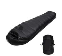 Outdoor Camping White Duck Down Sleeping Bag Ultralight Winter Autumn Adult Suitable For Travel Hiking 800G For Adult(Black)