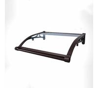 Outdoor Canopy Aluminum Frame Polycarbonate Awning for Rain Protection Ideal for Home Balcony Windows Garage (39.4x39.4in)