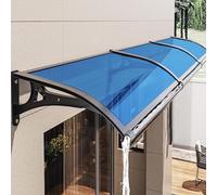 Outdoor Canopy Awning Compact Polycarbonate & Aluminum Roof Large PVC Window Cover Rain Shield Weatherproof Awning A2 Size 80x600cm
