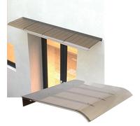 Outdoor Canopy Awning for Entrance Brown Polycarbonate Rain Shelter Door Window Cover Sizes 40 300cm Depth 40 50cm Weather Protection Stylish Design