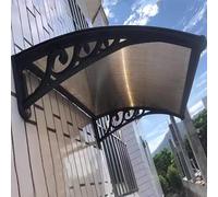 Outdoor Canopy Awning for Entrance80 x 380 cm 2.5mm Solid Polycarbonate Panel Rain Protection for Patio Door Porch & Window Durable Weather Shield
