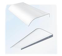 Outdoor Canopy Awning Polycarbonate Rain Cover Arc Roof Shelter Weatherproof Patio Tent 40x140cm Waterproof Awning for Veranda and Balcony Protection