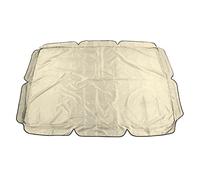 Outdoor Canopy for Swing Replacement Cover,New Version 76.8x49.2x5.9in 600D Silver Coated Oxford Cloth Water Proof Porch Top Cover for Garden Swing Sun Shade Accessory Beige (Beige)