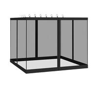 Outdoor Canopy Netting 4 Panels 3x Gazebo Shade UV Resistant Mosquito Proof Ventilated Mesh for Patio Garden Camping Backyard Privacy.