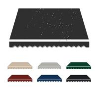 Outdoor Canopy Replacement Fabric, Waterproof Awning Material for Patio & Balcony, 3.5m x 3.0m (12x10ft) Sunshade Cover - Frame Not Included (Red)