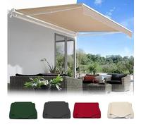 Outdoor Canopy Replacement Fabric Waterproof & Tear-Resistant Awning Cover for Window & Door Beige 13x11.5ft (4x3.5m) Frame Not Included