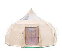 Outdoor Canvas Bell Tent 5M Canvas/900D Oxford Cloth Tent 4 Season Luxury Large Canvas Glamping Tent Yurt for Camping Hiking Party