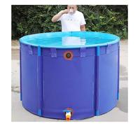 Outdoor Canvas Fish Pond with Drain Valve - Durable Above Ground Aquarium for Koi Culture, Agricultural Irrigation, and Water Storage