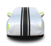 Outdoor Car Cover Waterproof All Weather for Jeep Cherokee (XJ KJ KK KL 1984-2023), Breathable Vehicle Cover with Black Racing Stripes & Reflective Safety Strips