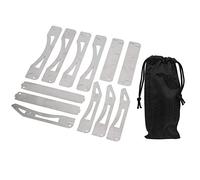 Outdoor Card Type Barbecue Stand, Portable Camping Cookware Holder, Folding Picnic Rack with Storage Bag, Stainless Steel Cooking Stand for Campfire Grilling and Boiling