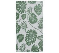 vidaXL Outdoor Carpet Garden Rug - Green Polypropylene Patio Mat, UV-Resistant, Reversible Design, Easy to Clean, Portable, for Terrace and Balcony, 80 x 150 cm