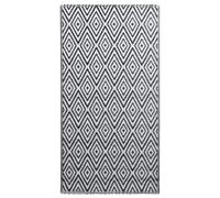 vidaXL Outdoor Carpet White and Black 160x230 cm PP Balcony Rug Patio Blanket