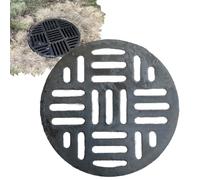 Outdoor Cast Iron Drain CoverRound Drain Strainer Grate for Catch BasinDurable 2070cm (67x3cm26.4x1.2in) Drainage Solution for Garden & Patio