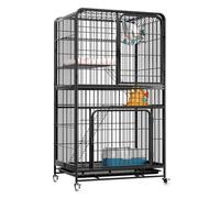 Outdoor Cat Condo on Wheels, Spacious House with Large Entry, Multi-Level Playpen for Small Animals, Easy DIY Setup