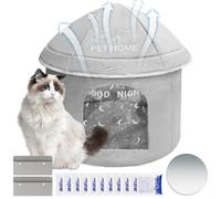 Outdoor Cat Cooking | Foldable Summer Cat Cabin with Cooling Cushion | Anti-partner Waterproof Retreats for Puppies, Cats, Patio, Garden, Balcony