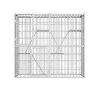 Outdoor Cat Enclosure Large, Cat Cage Cat Playpen, with Multi Platforms, Ideal for Safe Play and Relaxation, for Happy Feline Friends White
