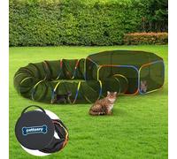 Outdoor Cat Enclosure - Portable Catio Playground for Cat Run, Kitty and Small Animals - Tent & Tunnels for Outside and Indoor Play