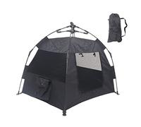 Outdoor Cat Enclosure Portable Pet Playpen Tent Playhouse Automatic Retractable Foldable Outside Habitat Black