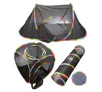Outdoor Cat Enclosure | Portable Pet Tunnel Playpen - Ventilated Pet Enclosures Mesh Playpen with Tunnel for Indoors and Outdoors