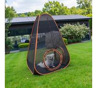Outdoor Cat Enclosure - Portable Pop Up Mesh Tent with Play Tunnels - Hexagon Design for Versatile Play for Large Cats and Small Animals