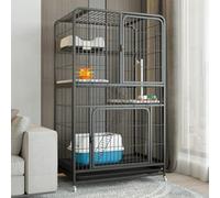 Outdoor Cat Enclosure - Spacious Multi-Feature Condo with Jump Platform, Ideal Indoor Cat Playground for Active Play, Safe Large Cage for Cats and Kittens