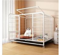 Outdoor Cat Enclosure with Removable Tray - Portable Cage House for Multiple Cats, Large Entry Door