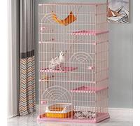 Outdoor Cat Enclosures- Cat Cage on 3 Floors -Cat Cage Playpen Box Crate Kennel - 76 X 51x 90cm, Green