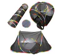 Outdoor Cat Enclosures - Indoor Pet Mesh Playpen - Multifunctional Foldable Pet Enclosure with Tunnel for Dogs, Cats, Small Animals