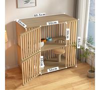 Outdoor Cat Enclosures, Large Luxury Wood Cat House with Wheels, Indoor/Outdoor Cat Cage for Happy Feline Friends