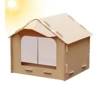 Outdoor Cat Feeding Shelter Waterproof Weatherproof Enclosure with Sloping