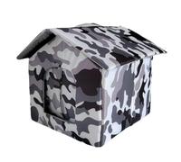 Outdoor Cat House - 48x40cm Pet House, Lasting Performance | Oxford Cloth Waterproof Enclosed Pet Tent with Thoughtful Design, Feral Cat Shelter for Winter Garage Barn Patio Backyard Garden
