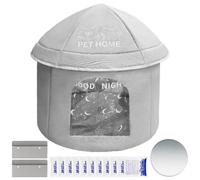 Outdoor Cat House - Air Conditioned Pet Shelter, Foldable Animal Cabin | Waterproof Weatherproof Resting Space, Cooling Insulated Comfortable Garden Patio, Outside Sleeping Haven for Kitten Puppy
