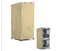 Outdoor Cat House Cover, Extremely Waterproof Feral Cattery Cat Cover, Cat Enclosure Cover, Large Cat Cage Condo/Cat House Cover - 32" L x 32" W x 71" H,Khaki (Cover only)