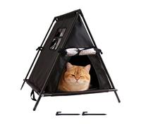 Outdoor Cat House, Easy To Assembly, Complete Set, Elevated Pet Cave, Winter Cat Bed, Waterproof, For Winter Porch Balcony Apartment Garden Patio Backyard