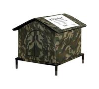 Outdoor Cat House, Elevated Base, Small/Medium/Large, Insulated Cat Shelter, Winter Kitten House, Ventilated Roof, For Patio Camping Beach Balcony Outdoor Garden Apartment Travel